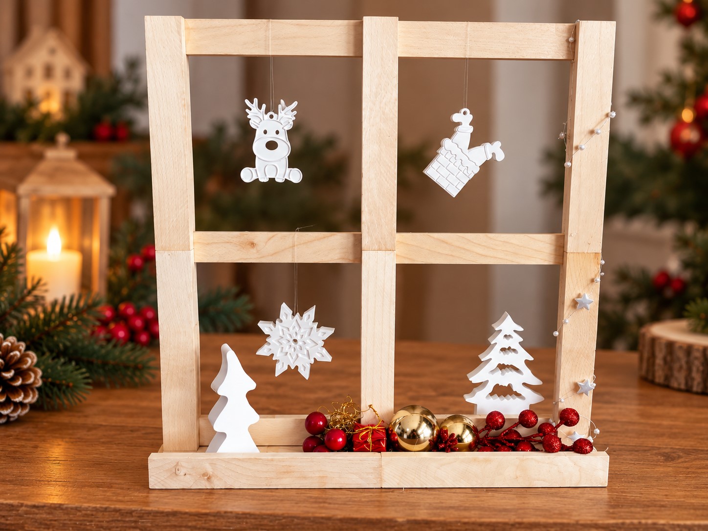 Weihnachtlicher Fensterrahmen mit Sternengirlande.jpg