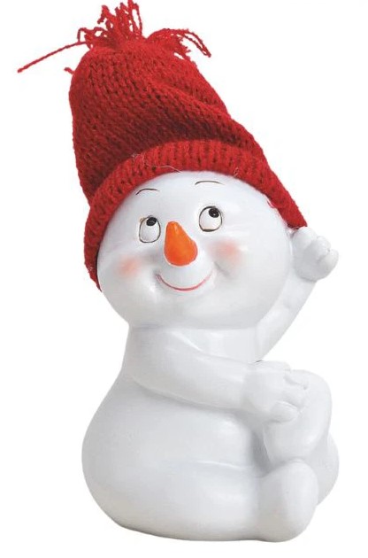 Schneemann mit Mütze aus Polyresin 9x8x11cm.jpeg